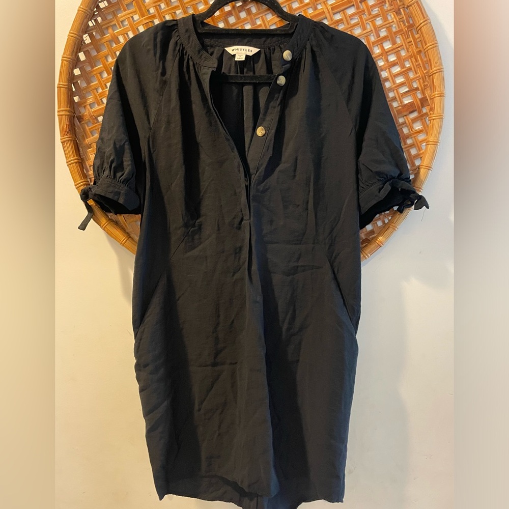 Whistles Black Dress with pockets. XS